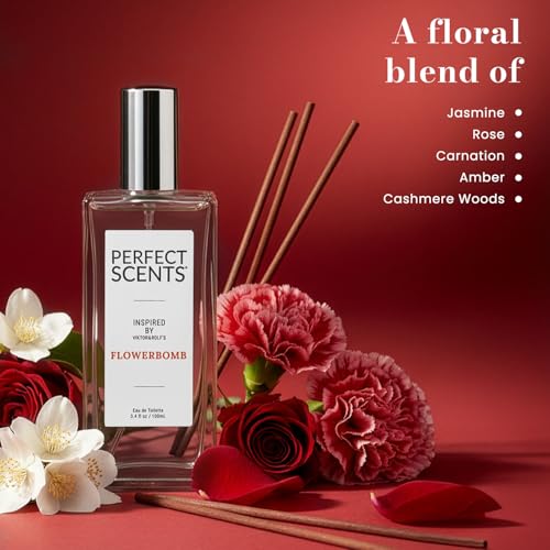 Image of Perfect Scents Fragrances | Inspired by V&R's Flowerbomb | Women's Eau de ToileƩe | Vegan, Paraben, Phthalate Free | Never Tested on Animals | 3.4 Fl Oz