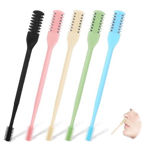 Molain 5 tagliacapelli manuale 2 in 1, rotante a 360°, con pulitore per orecchie, per uomini e donne, set di tagliacapelli portatile manuale