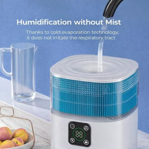 Image of Docoss 2 in 1 Air Purifier & Humidifier for Home & Office with Digital Display, H13 Truehepa Filter Air Purifier for Bedroom & Removes 99.99% Pollutants, Allergens, Pet Danger & Dust