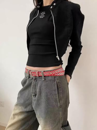 Y2k Punk Studded PU Leather Belt for Jeans Fashion Goth Emo Grunge Rock Alt Y2k Accessories Western Cowgirl Clothes2