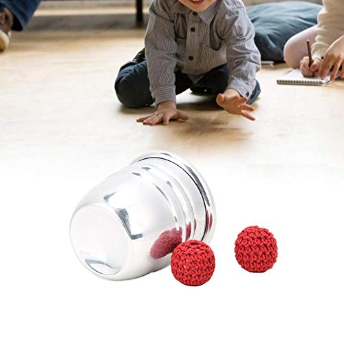 Clássico Close Up Magic Props, Wide Mouth Chop Cup Mágico Props Magic Tricks Copo magnético de alumí