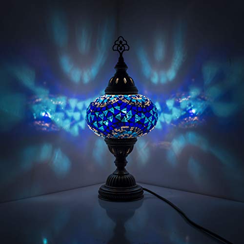 Hecho a mano colorido turco marroquí árabe oriental Tiffany estilo mosaico de vidrio hermoso mesa escritorio lámpara lámparas decoración del hogar Cover