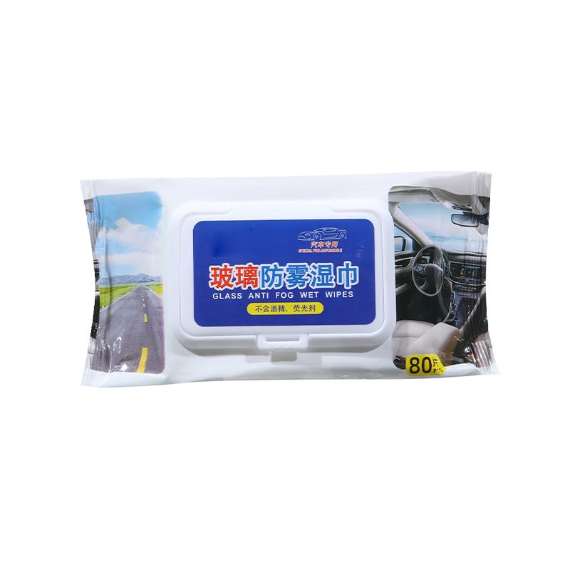 Image of YANCI Anti Fog Lens Wipes | Long-Lasting Anti Fog Glass Cleaner Pre-Moistened Cleaning Wipes | Gentle Lens Cleaning Wipes Glass Cleaning Wipes for Window (Pack of 1-80pcs)