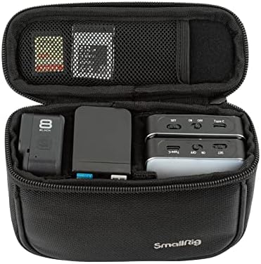 SMALLRIG Camera Storage Bag, Camera Protective Carrying Case, Nylon Handbag Storage Box with Breathable Mesh, Double Zip Design (Black) - 3704