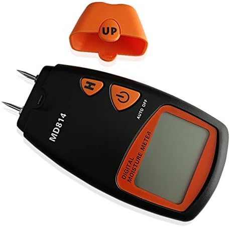 Digital MD814 Wood Moisture Meter Tester, 4 Pins Wood Trees Bamboos Moisture Detector with LCD Display, Measure Range 5% - 40%