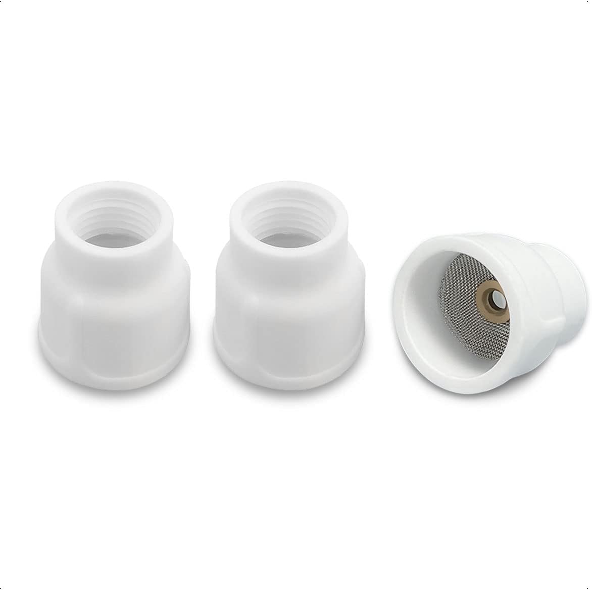 3PK #12 TIG Cup 3/32'' Ceramic Diffuser for WP-9 WP-20 WP-25 TIG Weld Torch | Fit DB SR WP 9/20/25 WP 17 18 26 TIG Welding Torch #12 White Ceramic TIG Cup TIG Welding Torch Accessories 3PCS