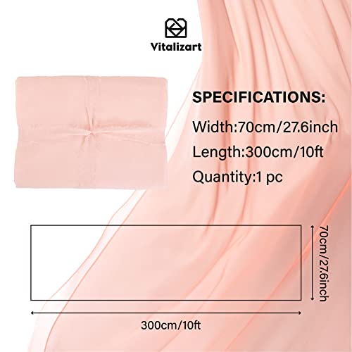 Vitalizart Dusty Green Chiffon Table Runner 28 X 120 Inches Sheer Table Cloth 10Ft For Wedding Bridal Shower Party Decorations #TOP2