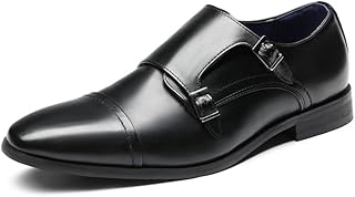 Bruno Marc Men's Dress Shoes Monk Strap Slip on Loafers