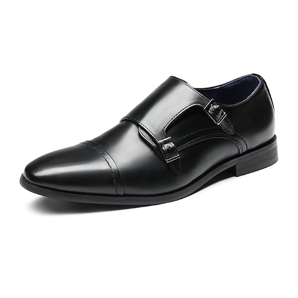 Bruno Marc Men's Dress Shoes Monk Strap Slip on Loafers,Black,12W by Bruno Marc - Used condition - US$40.59