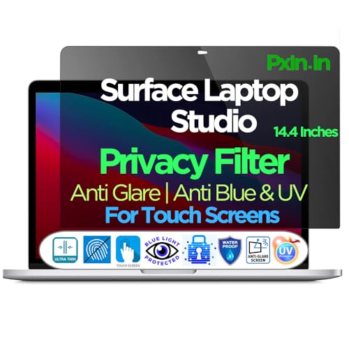 Image of Pxin Surface Laptop Studio 1 /2-14.4 Inch Touch Privacy Screen | Adv. StealthView | Laptop Ultra Privacy | Anti UV | Anti-Glare | Blue Light Block