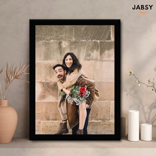 Image of JABSY customized photo frame A4 Size | Personalized Frames for Wall Decor | Photo Frame with Photo | Family Picture Frame | Wedding Gift | Wall frame photo