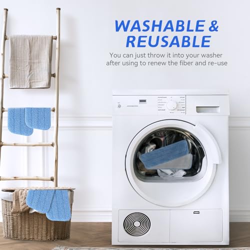 Image of Replacement Microfiber Pad Fit for Rubbermaid Commercial 18 Inch and 17 Inch Mop - 10 Pack Wet & Dry Commercial Cleaning Reusable Refills Fit for Any Microfiber Flat Mop 18 inch 17 inch - Trapezium