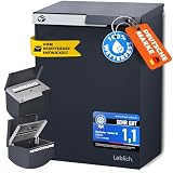 LØBLICH Briefkasten RAL 7016 Anthrazit | Vom Briefträger entwickelter XL-Wandbriefkasten für Päckchen & Post - wetterfest, geräuscharm, abschließbar - Outdoor Stahl-Postkasten modern