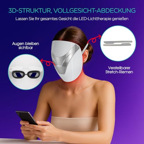 Lichttherapie-Maske Voyor für Hautpflege mit LED-Technologie