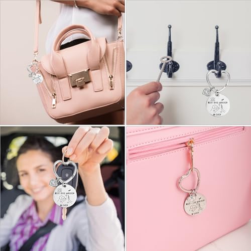 Gosknor Schlüsselanhänger als Geschenk für Hundebesitzer, 'Best Dog Walker Ever' Süßer Schlüsselanhänger mit Hundeführer-Welpenmotiv für Frauen und Hundeliebhaber (Labrador)