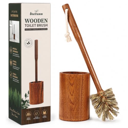 Wooden Toilet Brush and Holder