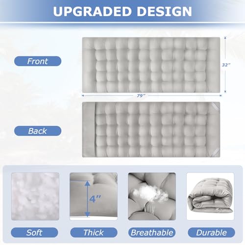 Suteck-Camping-Cot-32In-XXL-Folding-Camping-Cot-Heavy-Duty-Sleeping-Bed-for-Adults-1200D-Double-Layer-Oxford-Cots-for-Camping-WPilllow-Mattress-Carry-Bag-for-Home-Office-Nap-Beach-Travel-500LBS