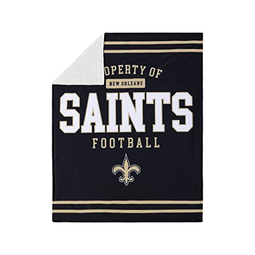 NFL Team Logo Sherpa Plush Throw Blanket