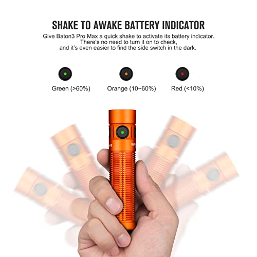 image for OLIGHT Baton3 Pro Max Flashlight Bundle Baton3 1200 Lumens Ultra-Compa