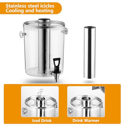 Distributeur de jus en acier inoxydable au design silver avec robinet anti-goutte