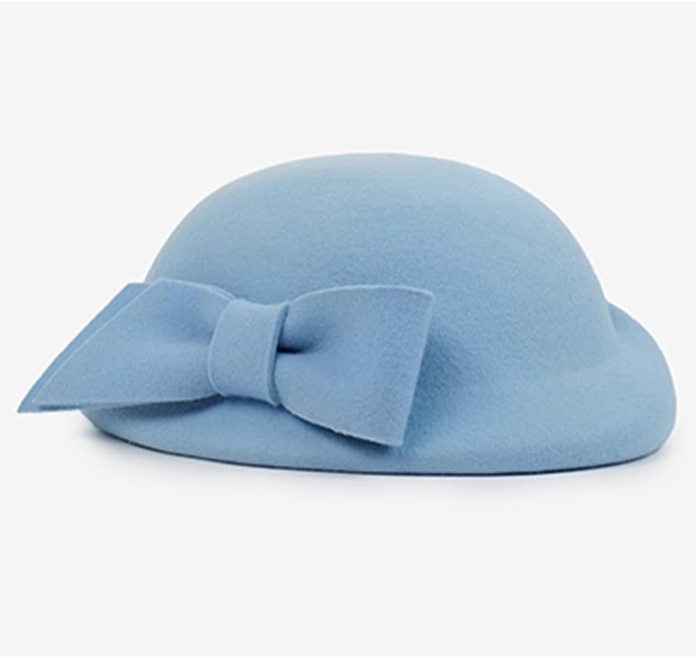 Women Wool Felt Ribbon French Fashion Vintage Millinery Beret Hats Top Cap Ladies Party Wedding Fedoras Chapeau - Image 2