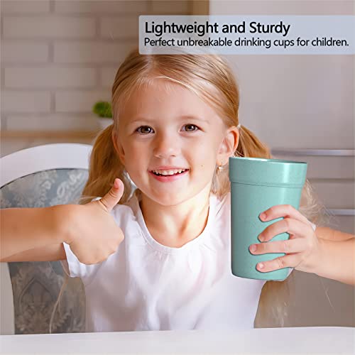 16 Oz Tumbler Cups, Unbreakable Stackable Water Drinking Cup, Light Weight Tumblers For Juice Smoothies Milk Water, Bpa Free E-Co Friendly Microwave Dishwasher Safe Wheat Straw Cups【Set Of 8】 #TOP30