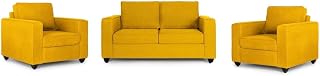 Wakefit Sofa Set | 3 Year Warranty | 4 Seater for Living Room, Wooden Sofa Set, 2+1+1 Seater - Napper(Tahoe : Chrome Yellow) Price In India