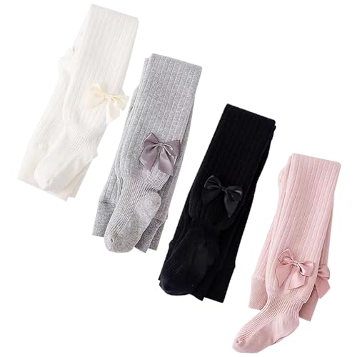Baby Toddler Girls Tights Fleece Lined For Winter Warm Cable Knit Leggings Pantyhose Kids Bow Cotton Leggings Stockings3