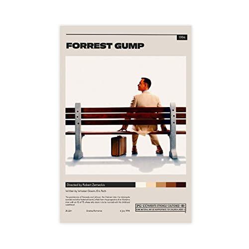 Shruan Forrest Gump Movie Classic Poster Canvas Poster Wall Art Decor Print Picture Paintings For Living Room Bedroom Decoration Unframe-Style 12X18Inch(30X45Cm) #TOP1