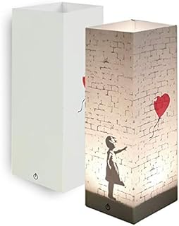 LUXA Paper Design Shadow Lamp USB (or Battery Powered) Touch Switch LED Table Lamp (Girl Blowing Butterflies)