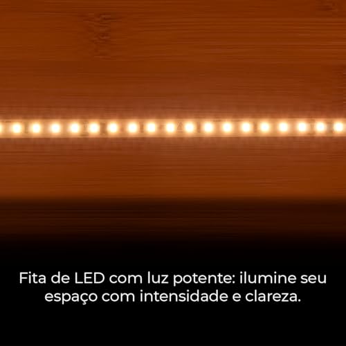 Fita Led 110v/220v Direta 120leds/m Rolo 10m Não Usa Fonte (Branco Quente 220v)