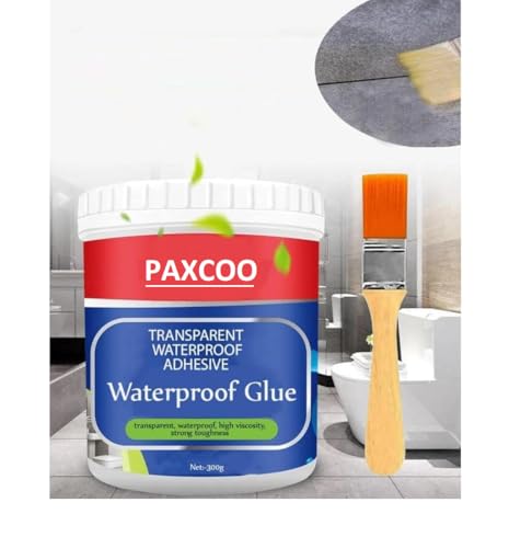 Image of PAXCOO Transparent Waterproof Glue With Brush, Leakage Protection Outdoor Bathroom Wall Tile Window Roof Adhesive, Super Clear Invisible Agent Glue Shower, Super Strong Bonding Sealant Waterproof Gel
