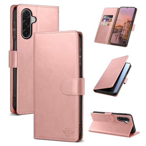 SUANDUCK Wallet Case for Samsung Galaxy A17 5G, Pink