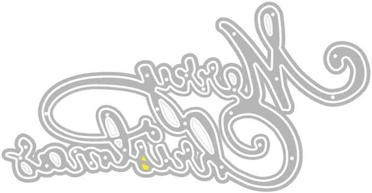 Troqueles de corte de Navidad para hacer tarjetas, troqueles de corte de metal de Feliz Navidad, plantillas de corte para álbumes de recortes, álbum