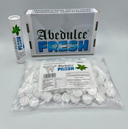 Abedulce Cristaux dentaires - Xylit Dental Symbiose 50/100 jours - Pastèque et menthe poivrée - Pour les soins dentaires des enfants - Avant le repos au lit - Laisser fondre lentement dans la bouche