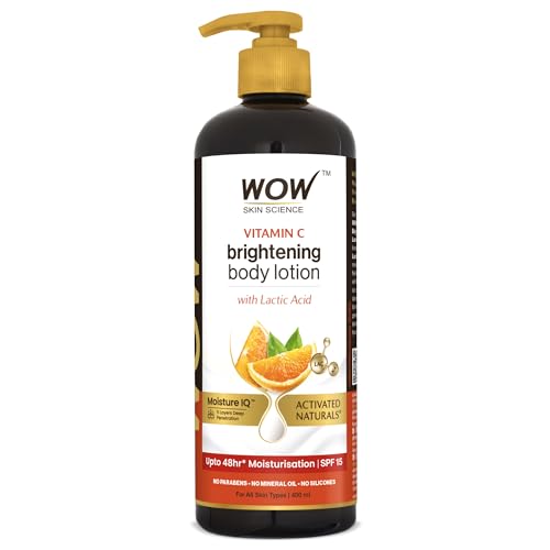 Image of WOW Skin Science Vitamin C Body Lotion - Non Sticky & Non Greasy - Moisturising & Smoothening Care - with Vitamin C, Kakadu Plum - No Mineral Oil, Silicones & Color - 400mL