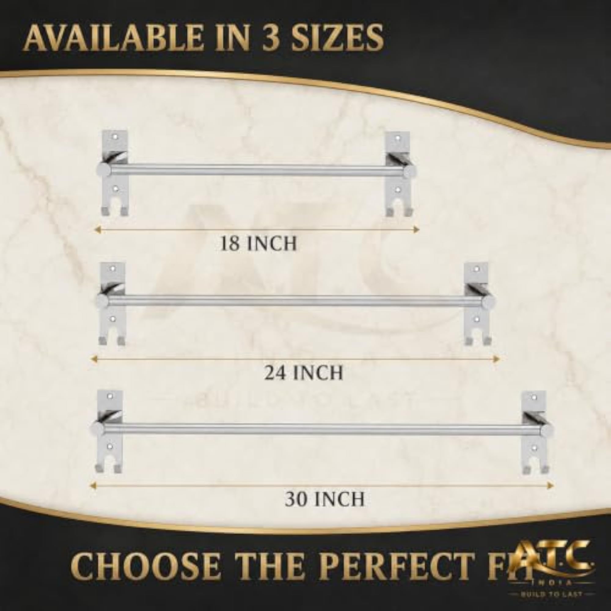 18" Stainless Steel Towel Bar for Bathroom
