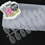 LULUGEL【根元極薄タイプ】 ネイルチップ ショート バレリーナ つけ爪 短め｜自然なフィット感・段差目立たない・サンディング加工済み｜300枚入り【バレリーナショート】