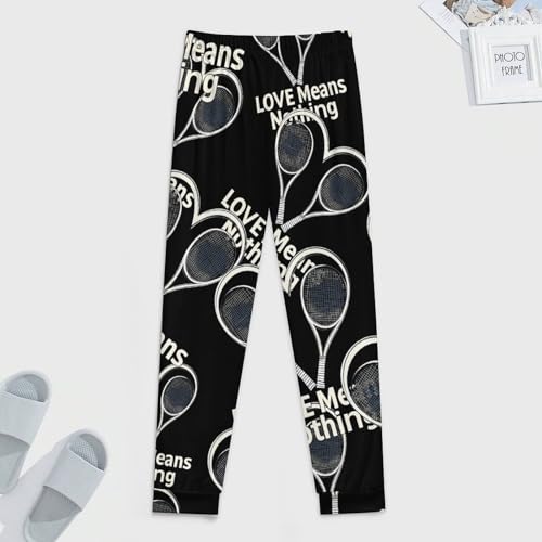 Tennis Lover Love Means Nothing Men's Pajama Bottoms Sleep Lounge Soft Comfy Pants Sleepwear4