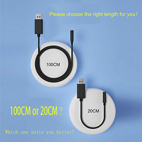 Canfon Usb To 3.5Mm Headphone And Microphone Jack Audio Adapter With 3.5Mm Combo Aux Stereo Converter For Headset Mac Ps4 Pc Laptop Desktops External Sound Card Audio For Windows (20Cm, Black) #TOP4