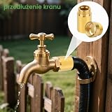Niuny Przedłużenie kranu 3/4 cala, 40 mm, mosiądz, 1 szt., przedłużenie, przyłącze wody, złącze gwintowane, przedłużenie do kranów, zaworów narożnych, głowic prysznicowych