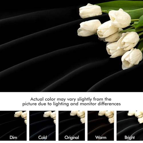 MIULEE Back Tab Blackout Curtains 120 Inch Length 2 Panels Set for Living Room Bedroom Privacy, Black Rod Pocket/Pinch Pleated Thermal Insulated Room Darkening Light Blocking Curtains by MIULEE - Image 8