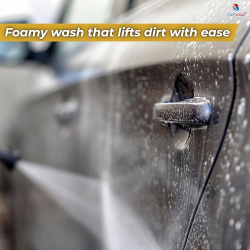 Image of CAR SAAZ Foam X Car & Bike Wash Liquid 200ml | Premium High-Foaming Shampoo | Snow Foam Wash Shampoo for Ultimate Clean & Shine | pH Neutral, Thick Suds, Highly Effective