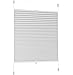 Produktbild Sekey Plissee ohne Bohren, Vliesstoff Fenster Plissee Klemmfix Jalousie 70 cm breit, Verspannt Lichtdurchlässig Sonnenschutz Fensterollo, 70 x 130 cm, Weiß Vliesstoff