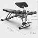 Ycrdtap Banco Pesas Asiento Regulable, Banco De Musculacion Piernas, Banco Abdominales Y...