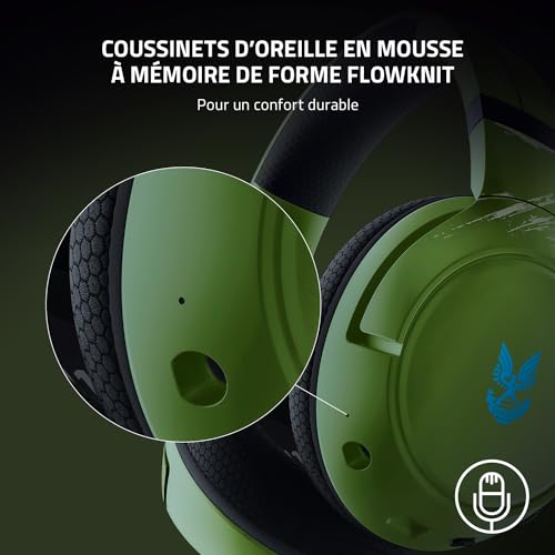 Razer Kaira Pro Casque Gaming sans Fil pour Xbox Series X & Xbox Mobile Gaming Haut parleurs de 50mm Microphone Supercardioïde HyperClear HALO Infinite Ed. - vue 4