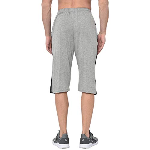 Image of Mack Jonney Cotton Blended Regular Fit Three Fourth Capri for Men(Pack of 3)-C7 MLG BLK C1 ANT 0003-P