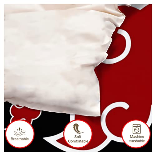 3-Pcs Anime Bed Duvet Cover Set With 1 Duvet Cover + 2 Pillowcases,Ultra Soft Microfiber Breathable Comforter Cover Sets,3D Cartoon Printed Bedding Sets For Boys Girls Kids Teens (Queen) #TOP2