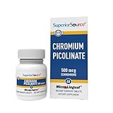 Superior Source Chromium Picolinate - Supplement Formula Supports Healthy Sugar Metabolism - 500 mcg, 50 Instant Dissolve Tablets