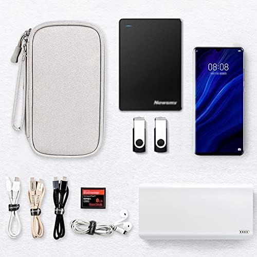 Ruyosn Cable Organiser Bag Waterproof Small Cable Bag Double Layer Hard Drive Bag Electronic Bag Electric Organiser Cable Bag Electronics Accessories Organiser Cable for Travel Black